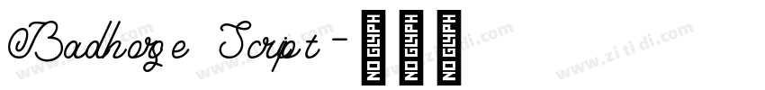 Badhorse Script字体转换 Badhorse Script字体转换
